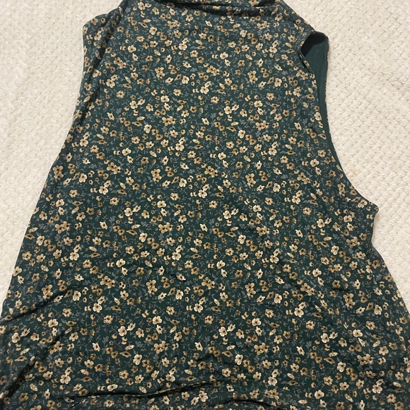 Reitmans Tops - Reitmans Floral Tank Top - Teal and Beige